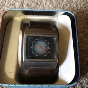 Leather Fossil Watch